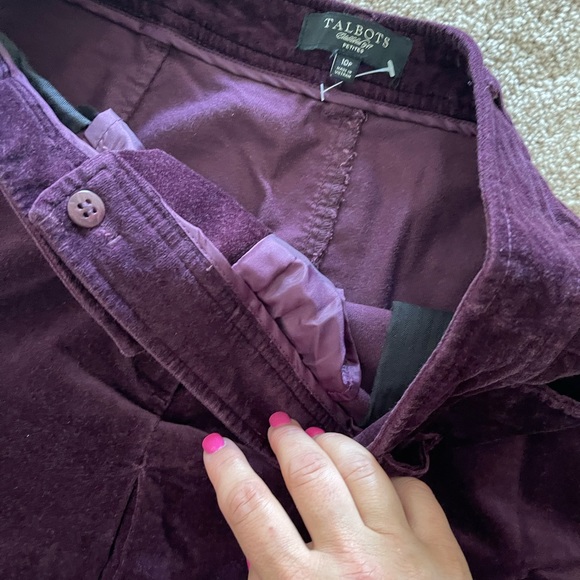 Talbots Wine Velvet Skirt Size 10P - Picture 4 of 4